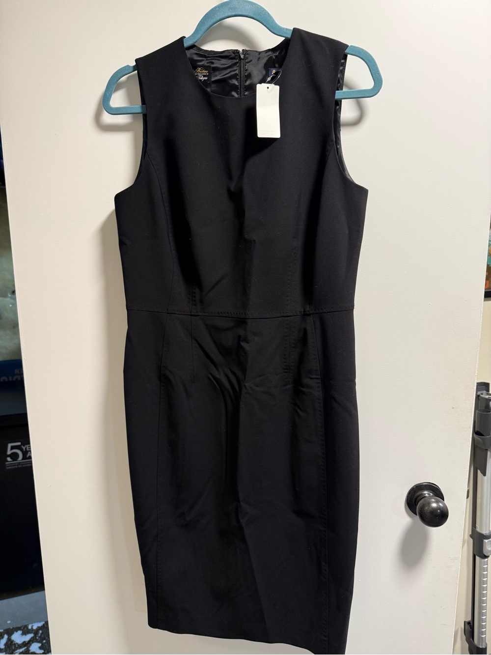 Brooks Brothers Black Sleeveless Sheath Dress